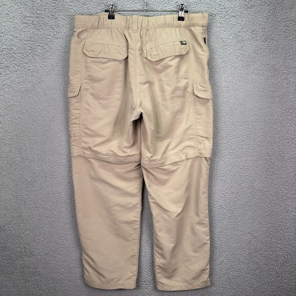 North‎ Face Pants Mens L Beige Paramount Peak Convertible Cargo Outdoor Wide Leg